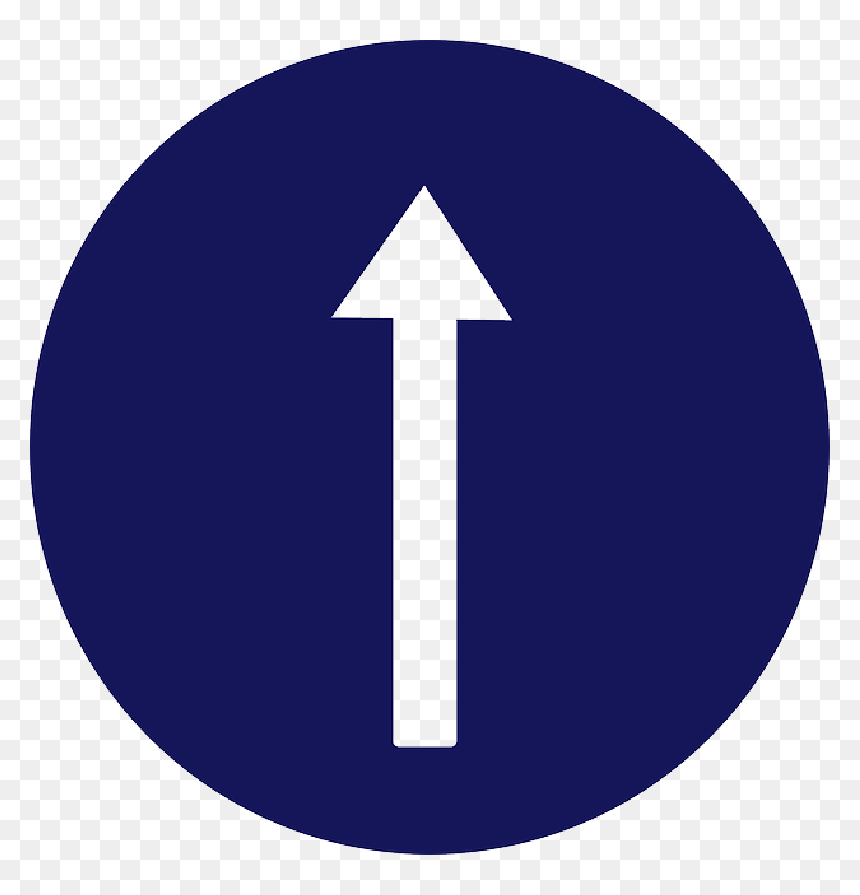 Straight, Arrow, Sign, Top, Road Sign, Street Sign - Colonne Romane, HD Png Download - top arrow png