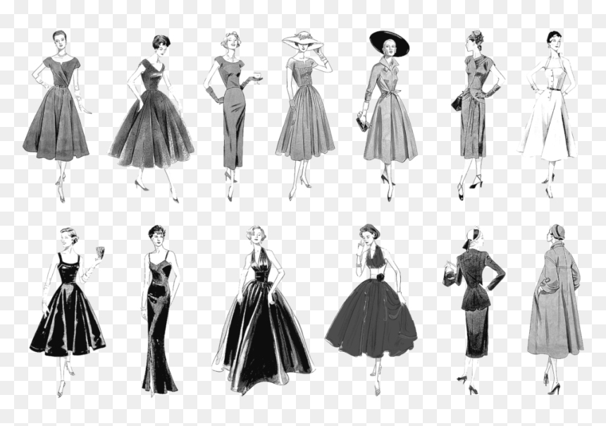Dibujos De Trajes De Mujer, HD Png Download - bindi designs png