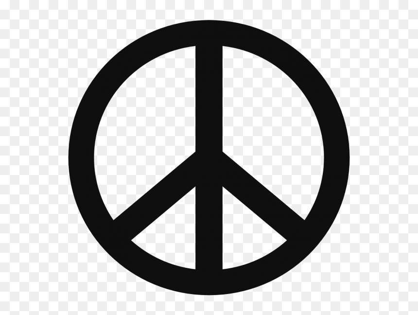 Black Peace Sign Clip Art, HD Png Download - sikh symbol png