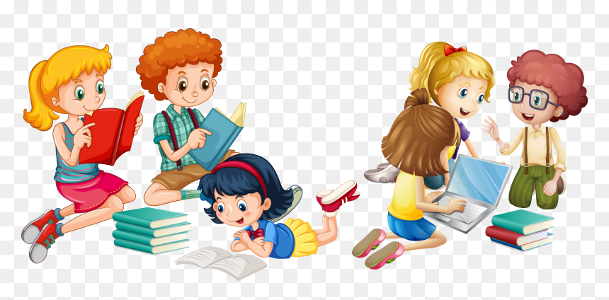 Child Labor Teamwork Euclidean Vector Illustration - Children Reading Books Clipart, HD Png Download - students png transparent