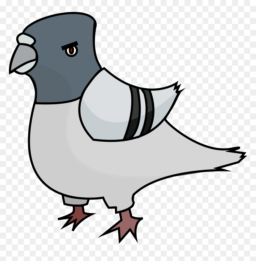 Pidgeons Clipart Logo - Angry Pigeon Clip Art, HD Png Download - pigeon logo png
