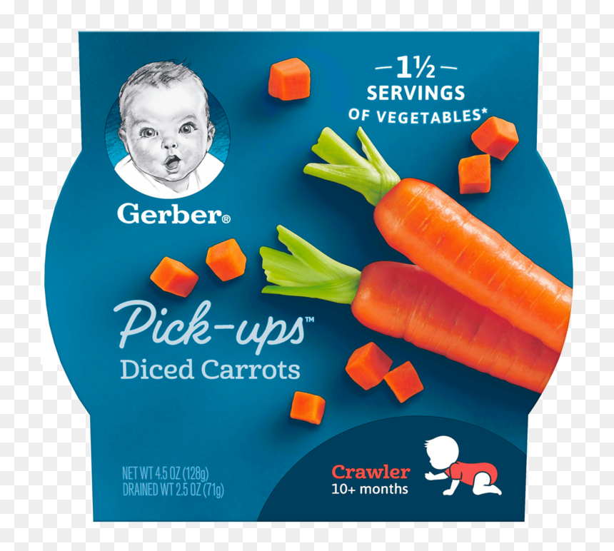 Diced Carrots - Gerber Pickups, HD Png Download - carrot vegetable png