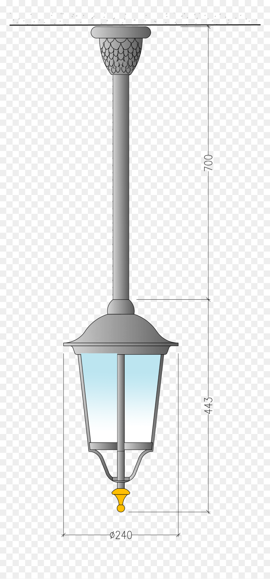 Ceiling Fixture, HD Png Download - street light poles png