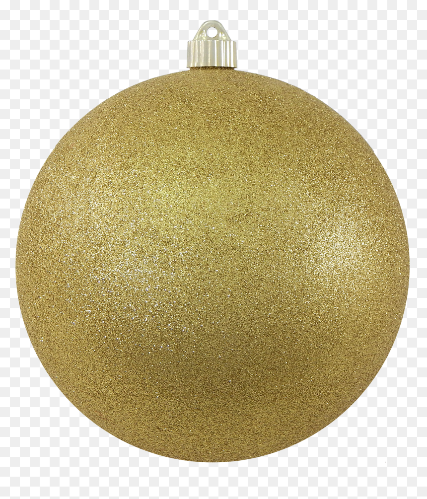 Christmas By Krebs Large Christmas Ornaments Gold Glitter, HD Png Download - gold ornaments images png
