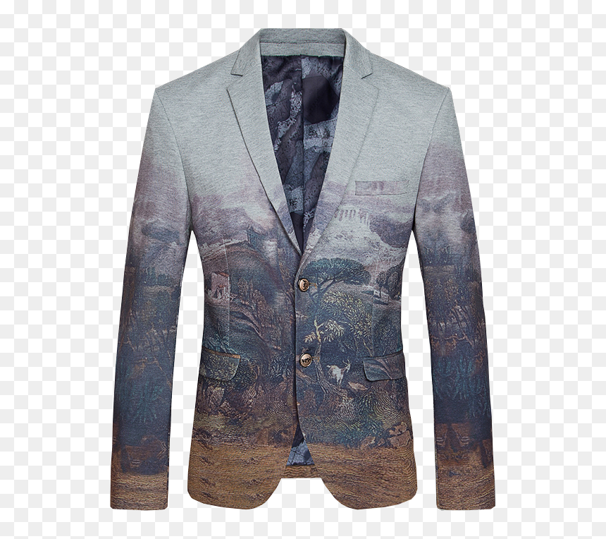 Blazer For Men Png Pic - Mens Blazer With Painting, Transparent Png - blazer for men png