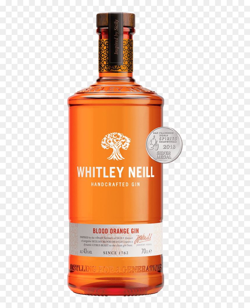Whitley Neill Blood Orange Gin, HD Png Download - orange png image