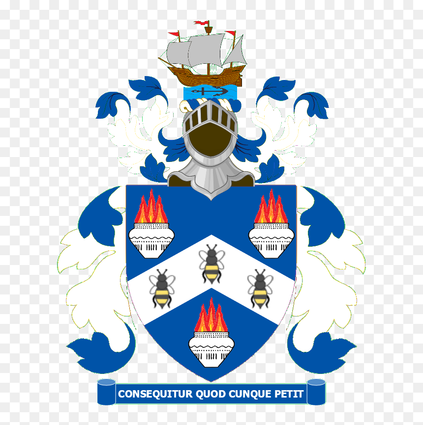 Petit Achievement - Family Crest The Coat Of Arms Of William Penn, HD Png Download - indian marriage mandap clipart png