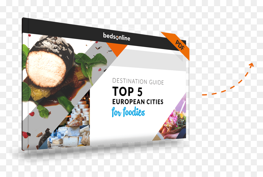 Destination Guide Top 5 Destinations For Foodies - Flyer, HD Png Download - top arrow png