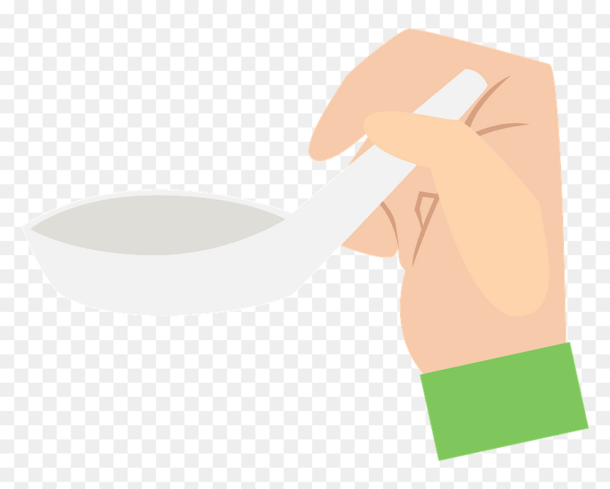 Chinese Spoon Hand Clipart - Illustration, HD Png Download - spoon clipart png
