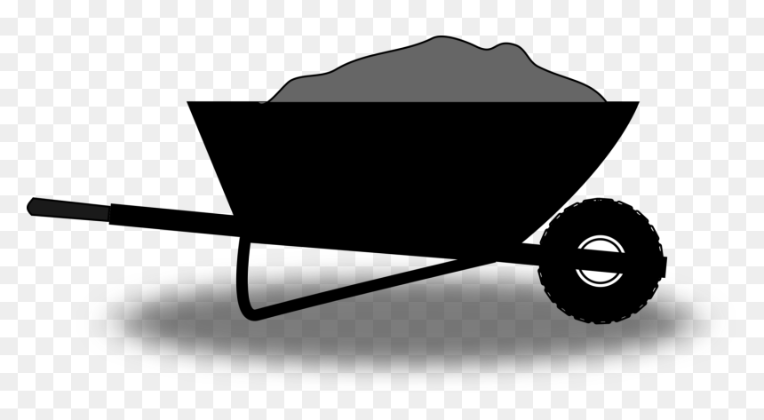 Monochrome Photography,vehicle,cart - Clip Art Wheelbarrow, HD Png Download - cart png images