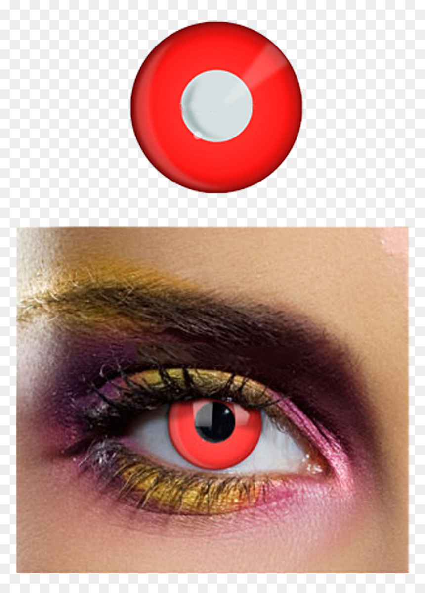 Pink Eye Contact Lenses, HD Png Download - red eye lens png