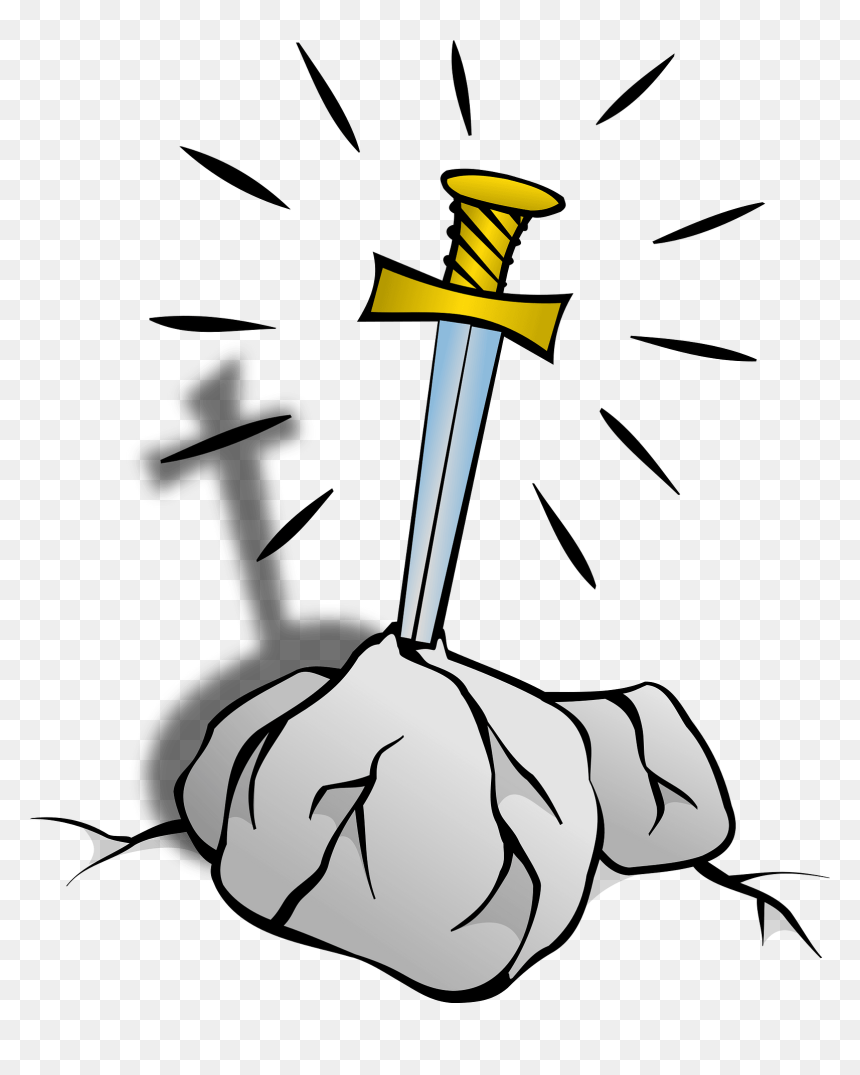 Sword In Stone Clip Art, HD Png Download - stone clipart png