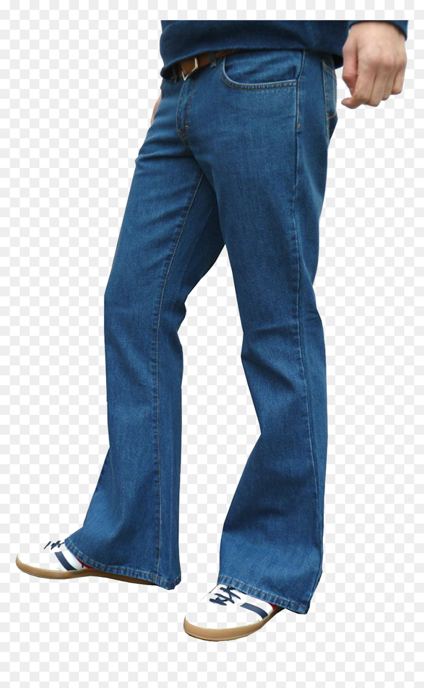 Jeans For Men Png Images Download - Bell Bottom Jeans Man, Transparent Png - jeans for men png