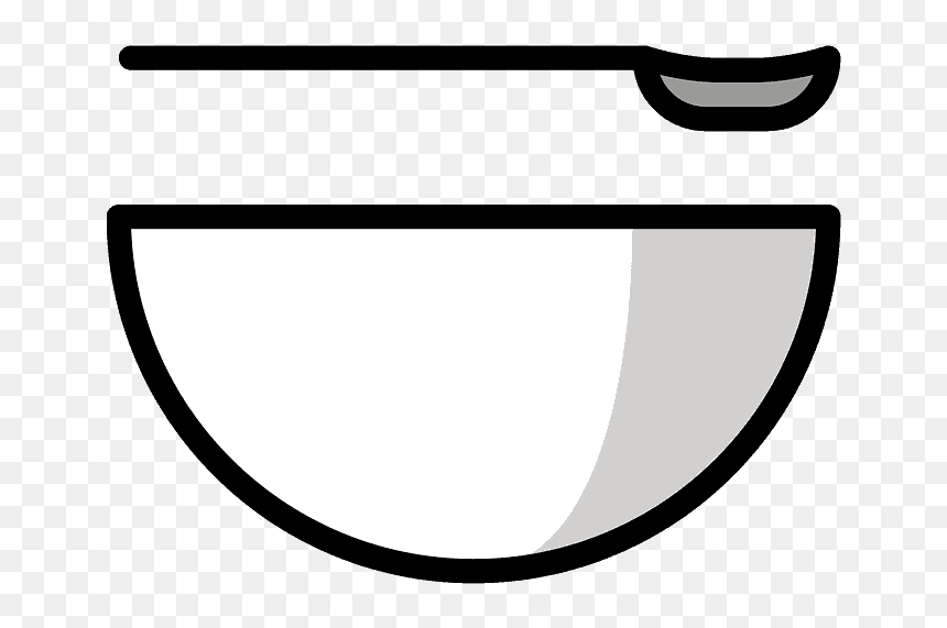 Bowl With Spoon Emoji Clipart, HD Png Download - spoon clipart png