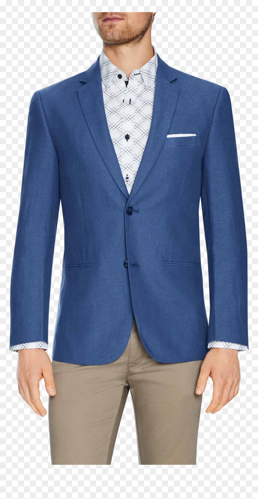 Roden Linen Blend Blazer - Pants To Wear With Royal Blue, HD Png Download - blazer for men png