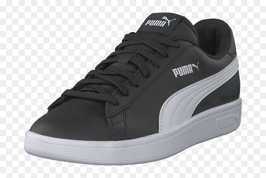 Puma Smash V2 L Puma Black-puma White - Nike Puma Smash V2, HD Png Download - puma white logo png