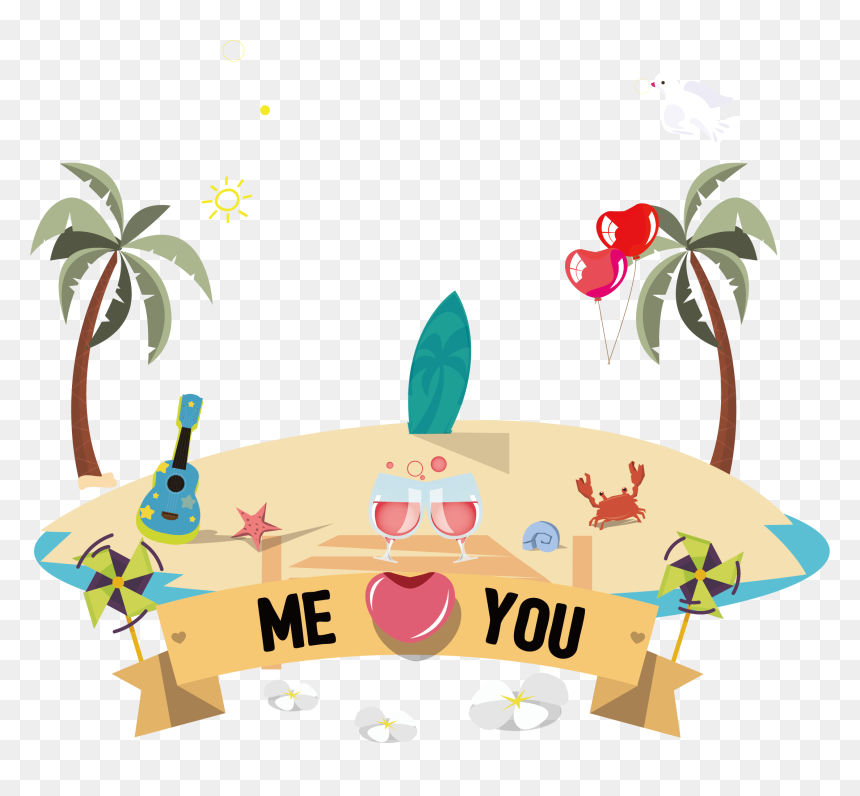 Wedding Invitation Beach Couple Clip Art - Beach Wedding Couple Clipart Png, Transparent Png - couple clipart png