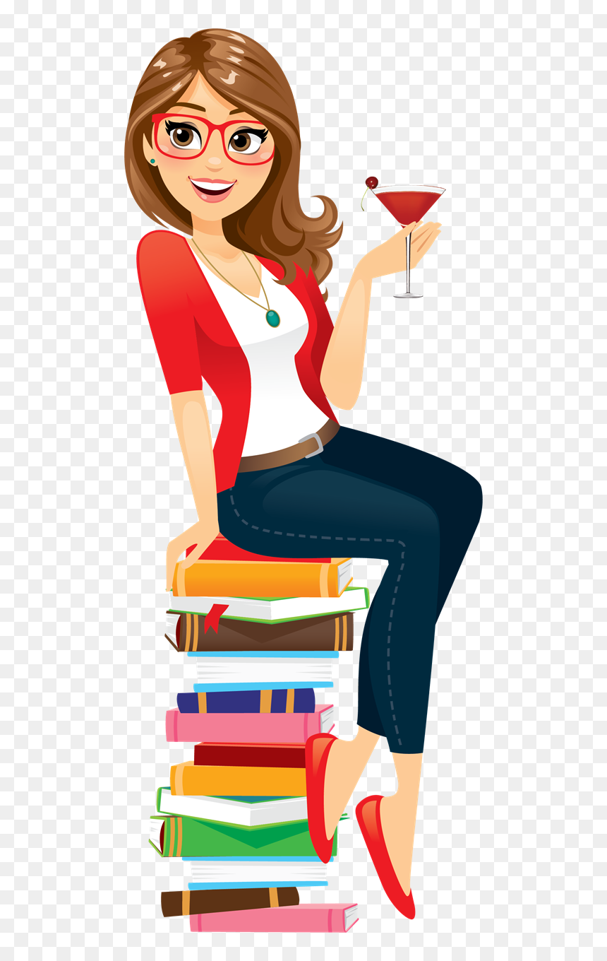 Woman Books Clip Art, HD Png Download - fashion girl clipart png