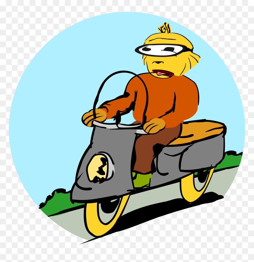 Scooter Driver Clip Arts - Clip Art, HD Png Download - scooter clipart png