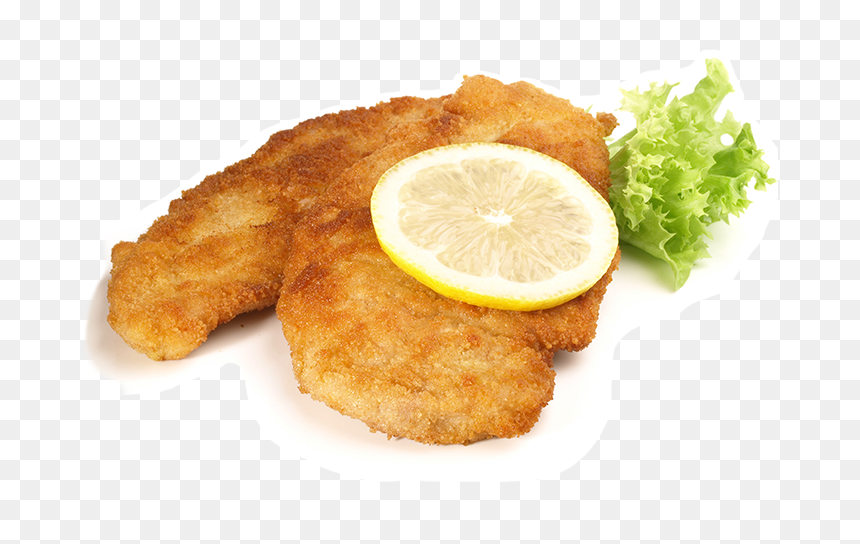 Pork Loin Schnitzel - Chicken Schnitzel On White Background, HD Png Download - loin png