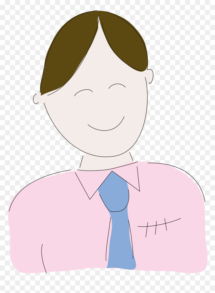 Laki Laki Berdasi Kartun, HD Png Download - happy businessman png