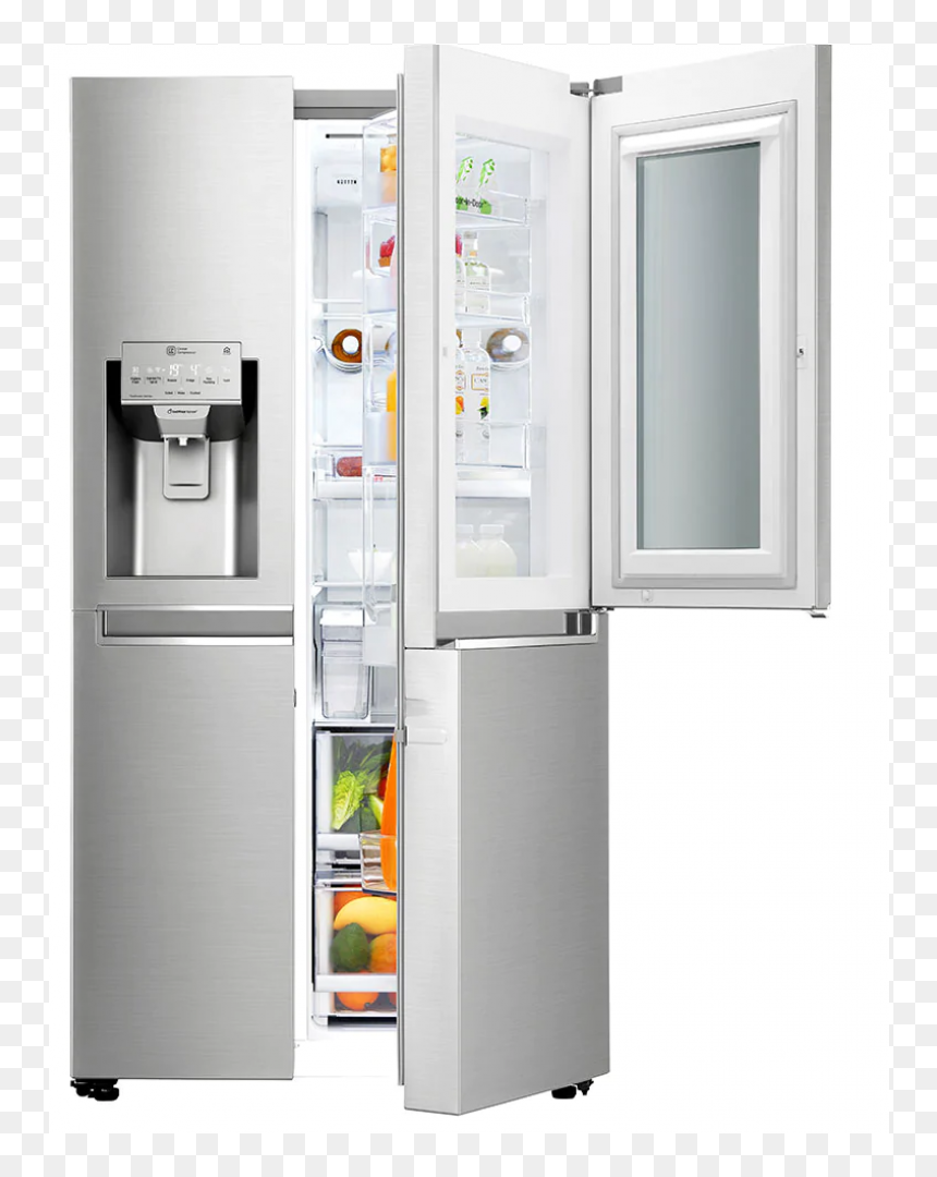 Veyron 4 Refrigerator, HD Png Download - lg fridge png