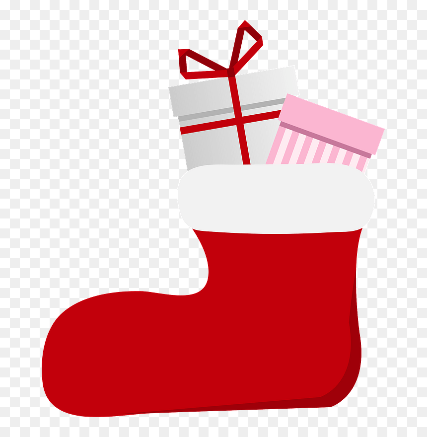 Christmas Sock Gift Clipart, HD Png Download - gifts clipart png