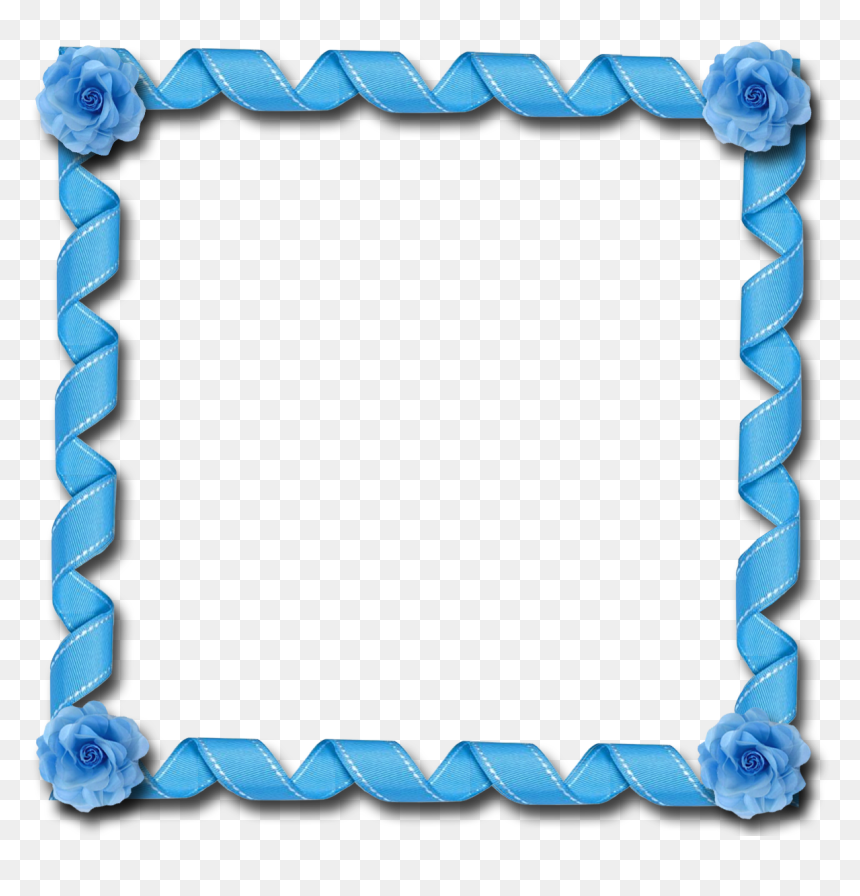 Picture Frame Ribbon - Ribbon Frame Background Png, Transparent Png - light blue background png