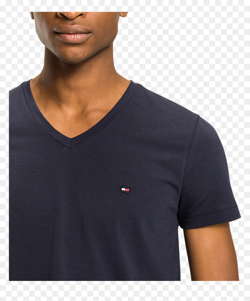 Tommy Hilfiger Men's Navy Core Stretch Slim V Neck, HD Png Download - blazer for men png