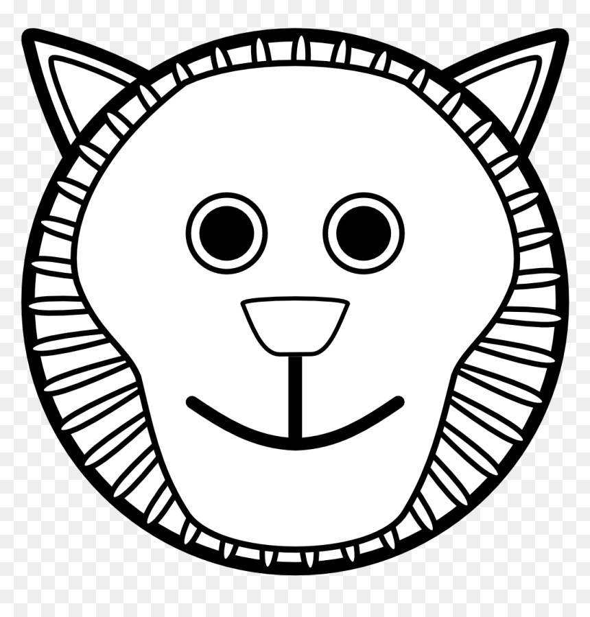 White Lion Clipart Loin - Lion Face Clip Art, HD Png Download - loin png