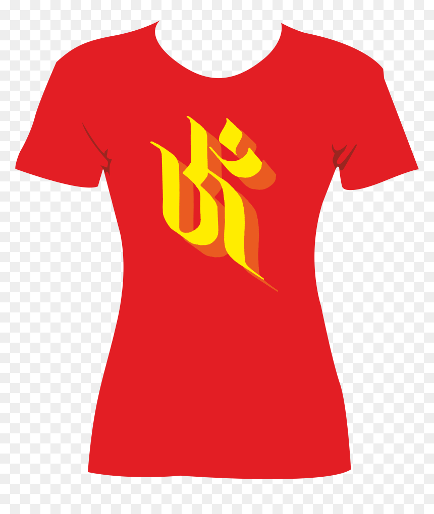 Om 1 -w - Active Shirt, HD Png Download - red om png