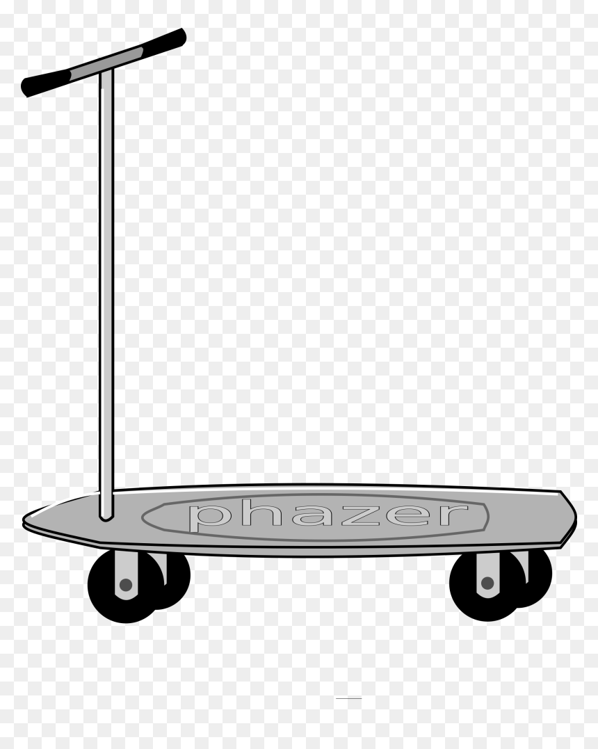 Toy Scooter Clip Arts - Clipart Black And White Scooter, HD Png Download - scooter clipart png