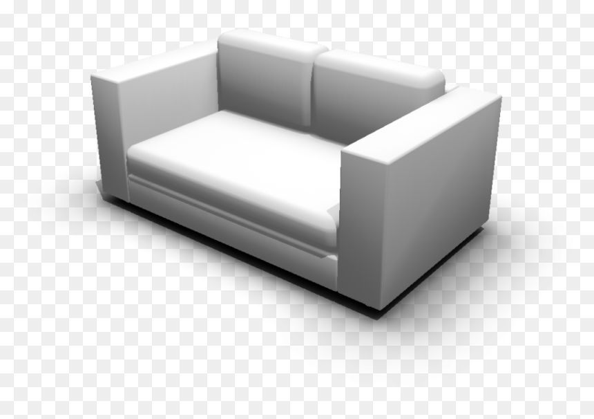 Studio Couch, HD Png Download - white sofa png