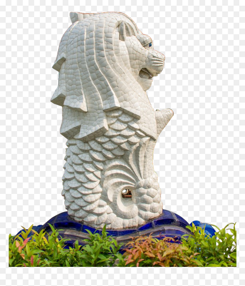 Stone Merlion Statue Material Park Changchun Sentosa - Merlion Park, HD Png Download - stone clipart png