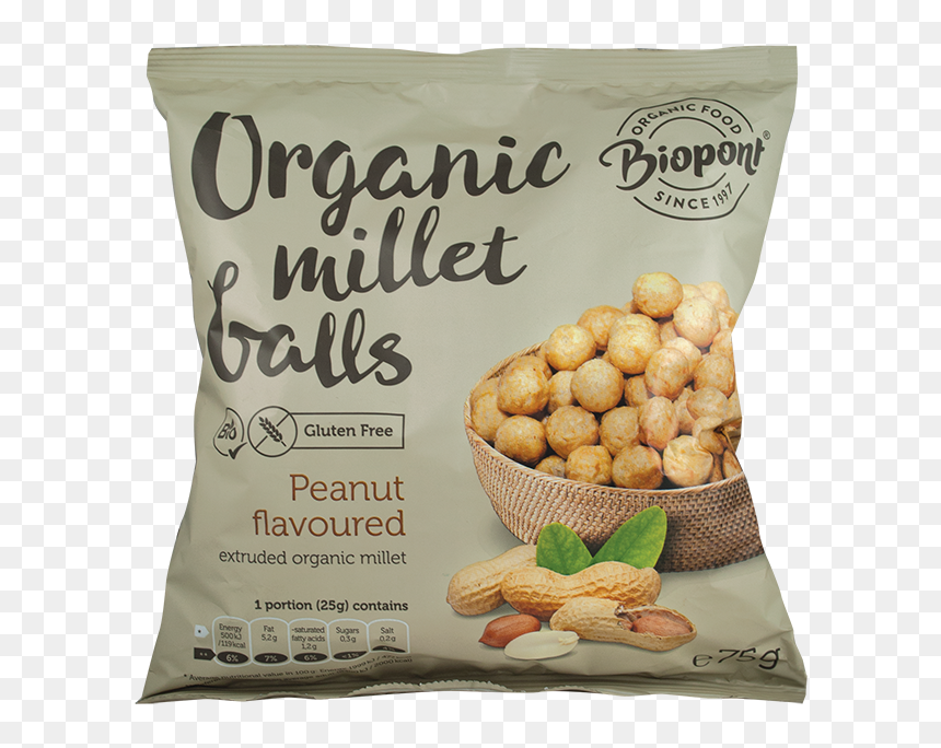 Extrudált Kölesgolyó, Földimogyorós Bio 75g - Millet Ball, HD Png Download - groundnuts png