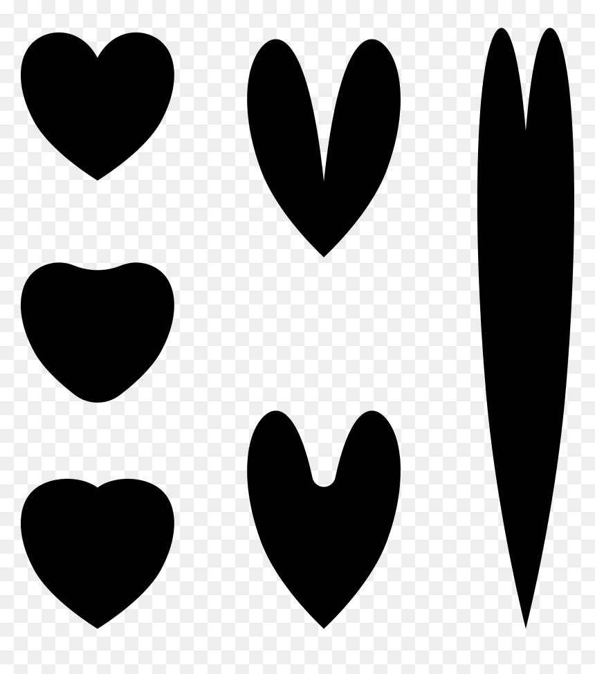 Various Heart Shapes Clip Arts - Heart, HD Png Download - heart shapes png