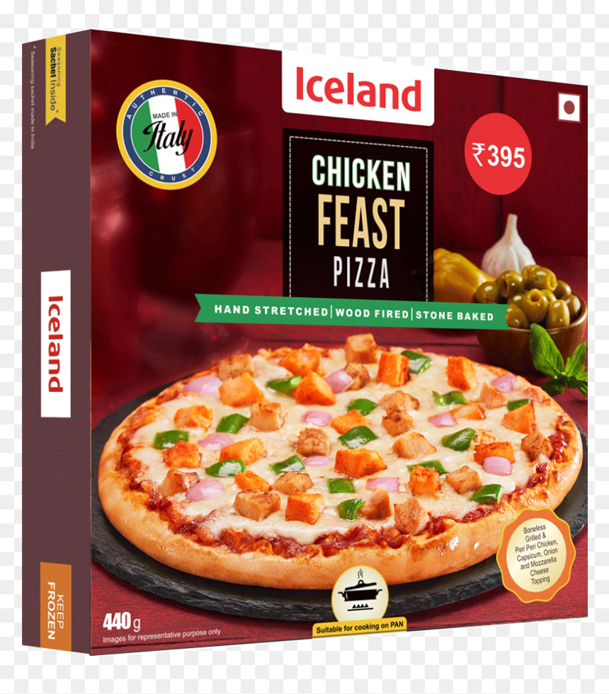Chicken Feast Pizza - Iceland Pizza In India, HD Png Download - veg pizza png