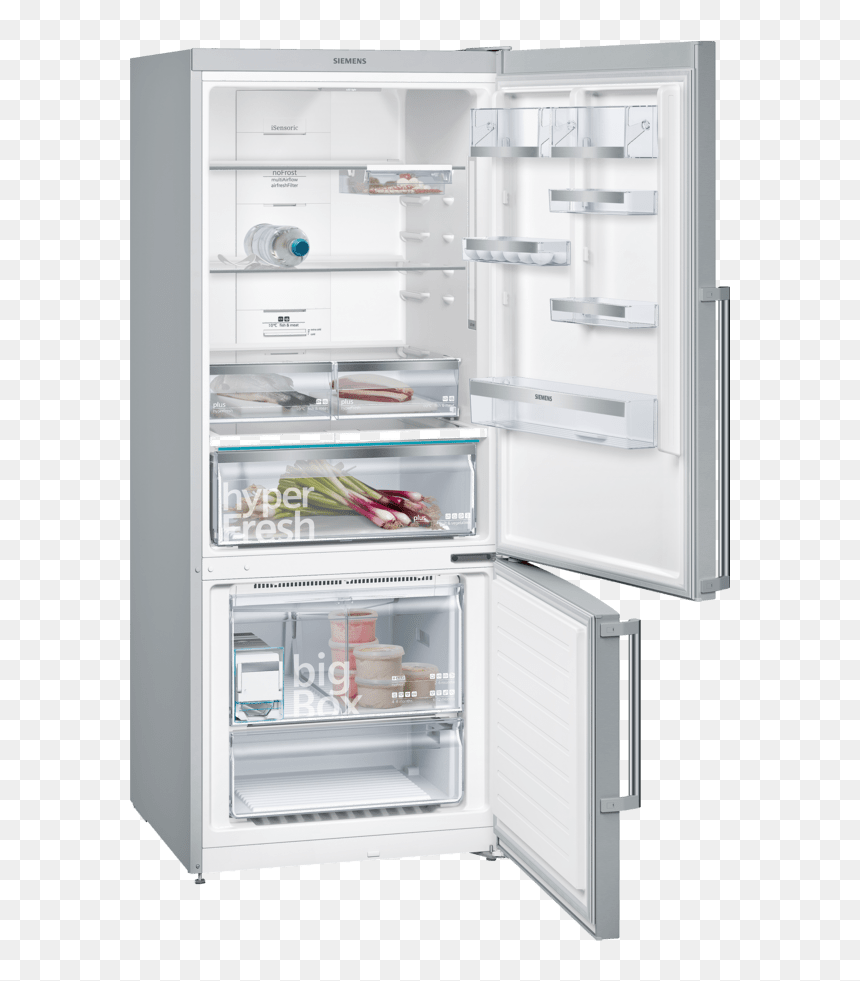 Siemens Kg76nai30m, HD Png Download - fridge top view png