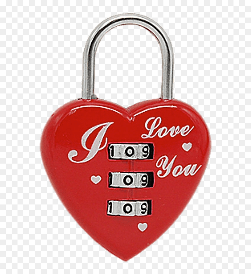 Heart Shaped Combination Lock Clip Arts - Transparent Lock, HD Png Download - heart shapes png