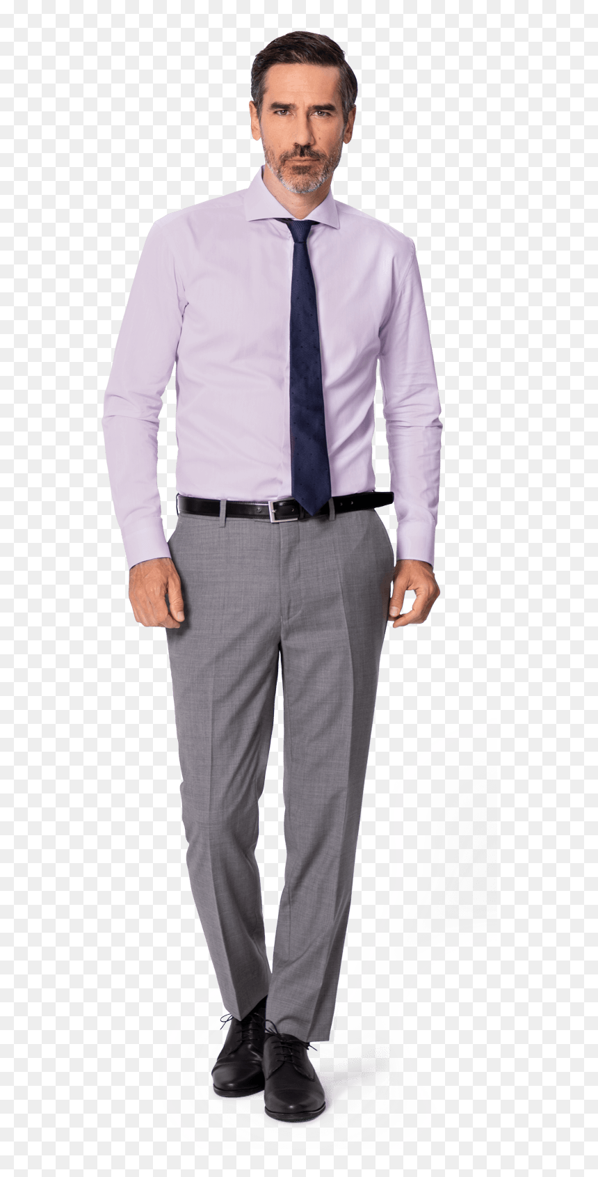 Lavender No-iron Cotton Wide Cutaway Dress Shirt - Formal Wear, HD Png Download - dress shirt png