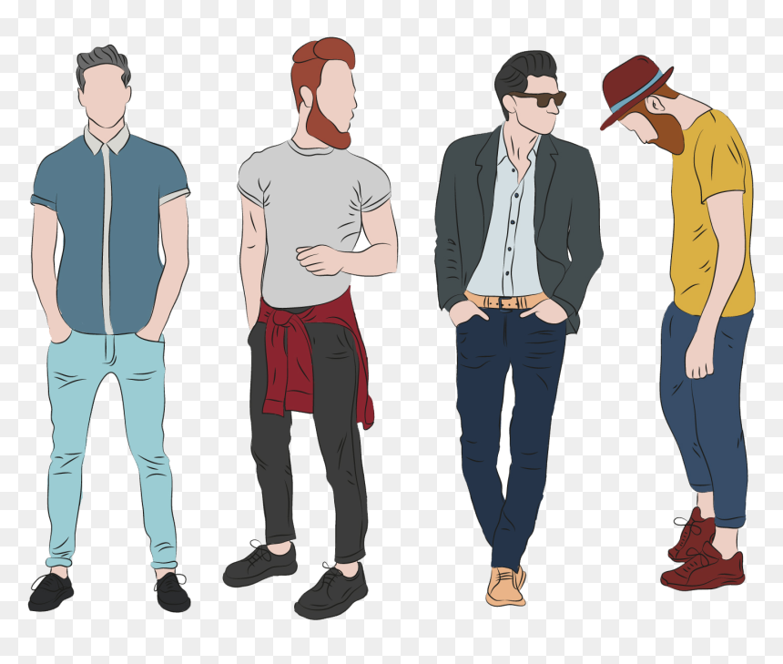 Fashion Men Illustration Design Clothing Formal Clipart - Signs Hes A Fuck Boy, HD Png Download - jeans for men png