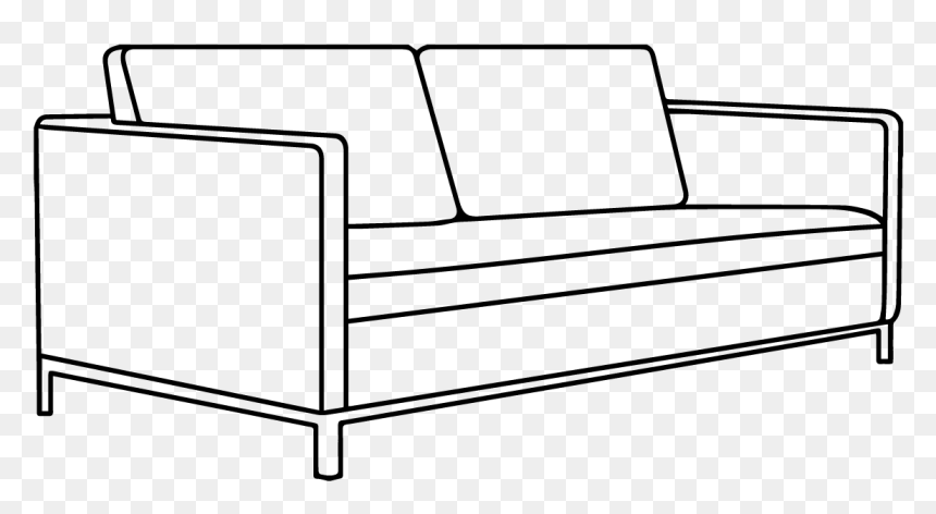 Studio Couch, HD Png Download - white sofa png