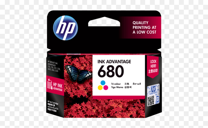 F6v26aa-1 T1551333677 - Hp 680 Ink Cartridge Black, HD Png Download - tri color png