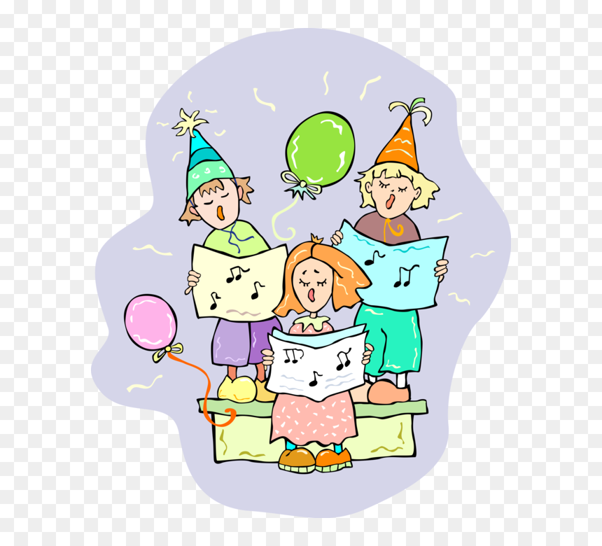 Vector Illustration Of Holiday Festive Season Christmas - Sing Happy Birthday Clipart, HD Png Download - singer vector png