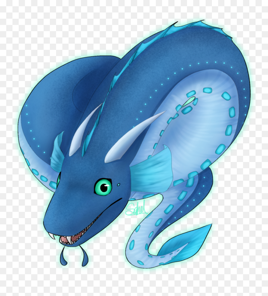 Blue Crescent Eel Cm By Sahel-solitude - Cartoon Eel, HD Png Download - eel png