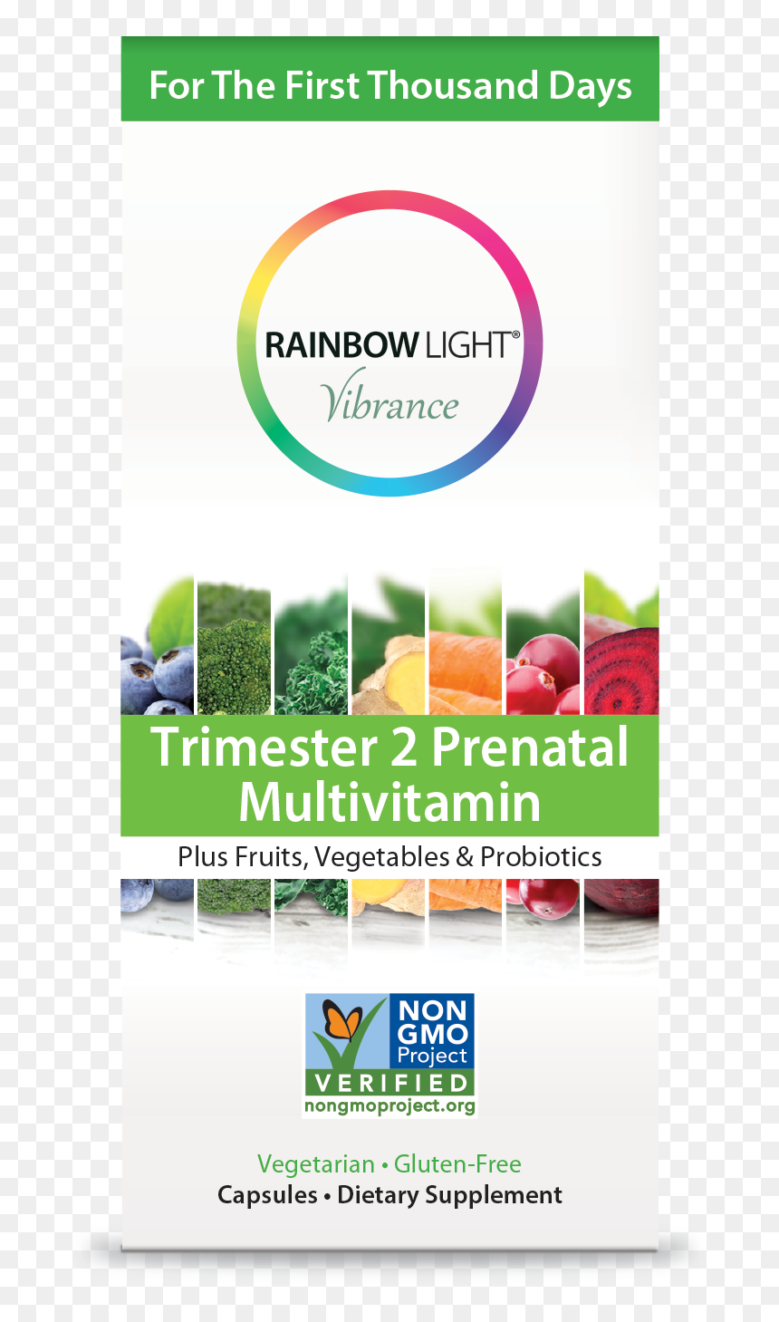 Transparent Rainbow Light Png - Rainbow Light Vibrance Multivitamin Mens One 30 Capsules, Png Download - non gmo png