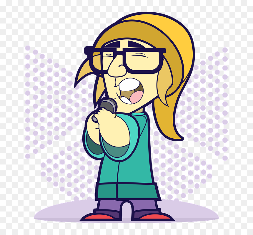 Crianca Cantando No Microfone Png, Transparent Png - singer vector png