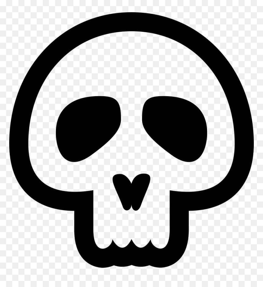 Skull Bones - Skull Symbol Black And White, HD Png Download - bones png
