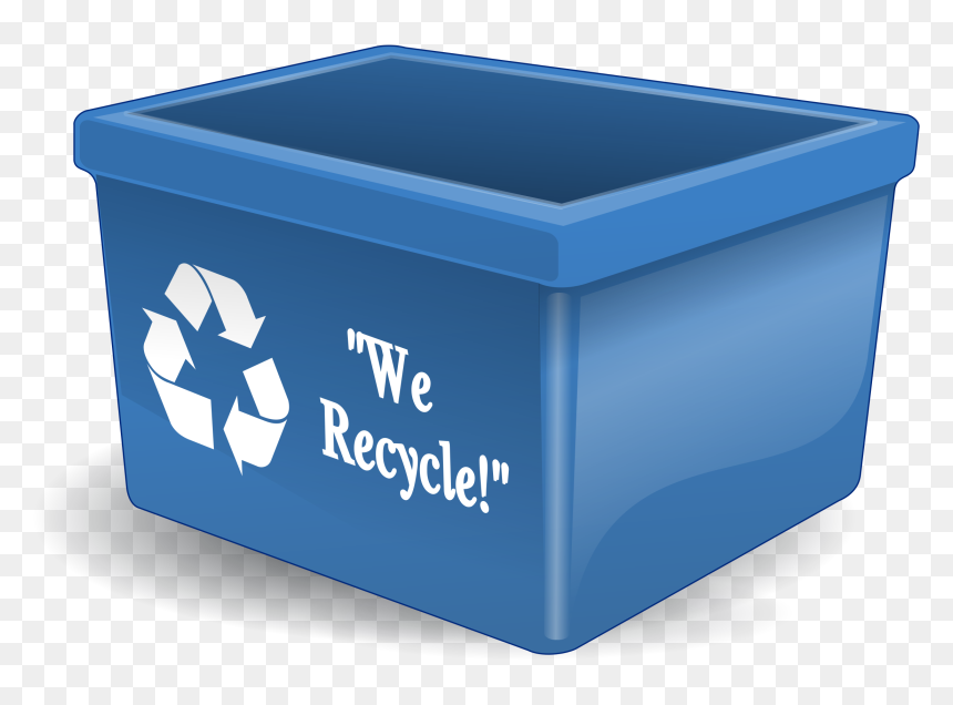 Empty Recycling Box - Empty Recycling Bin Clipart, HD Png Download - recycle bin icon png
