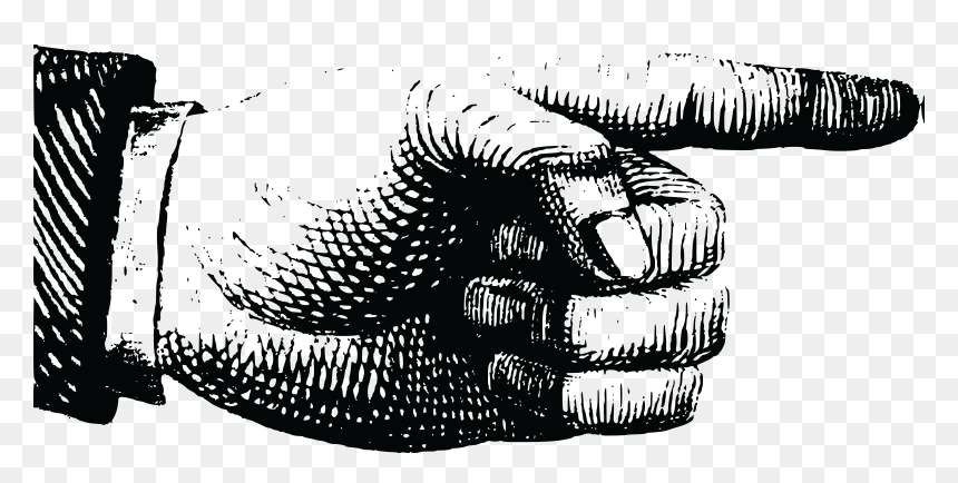 Vintage Pointing Hand Png , Png Download - Vintage Pointing Hand Png, Transparent Png - vintage pointing hand png